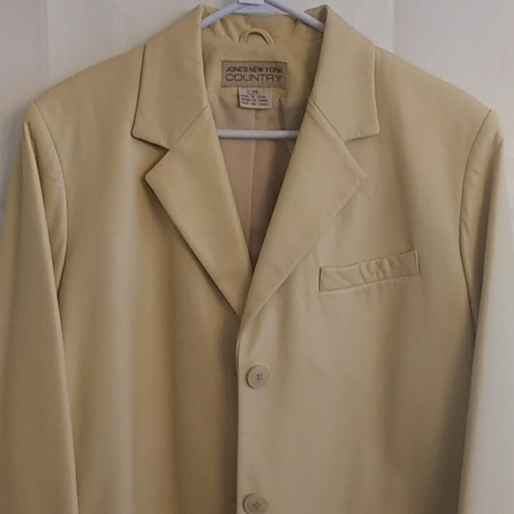 Jones New York Women's Soft Leather Blazer Size 14 - Picture 7 of 8